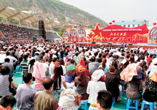 大型演出《我要去延安》現(xiàn)場